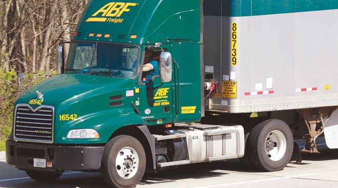 ABF Freight truck on the highway